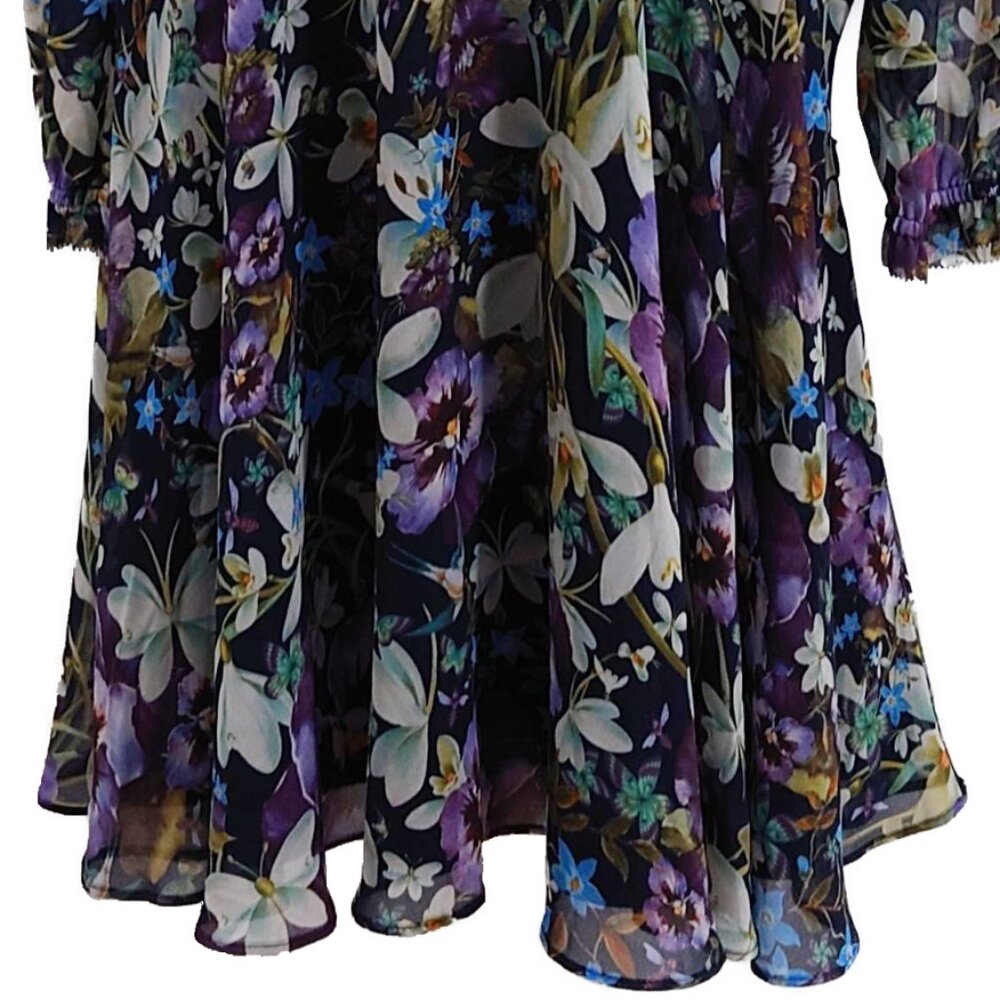 Ted Baker London Floral Dress - Purple and Blue - Picture 9 of 13